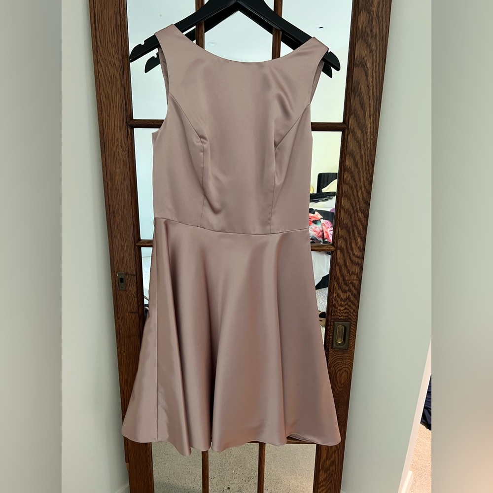 Elegant Backless Pink Dress